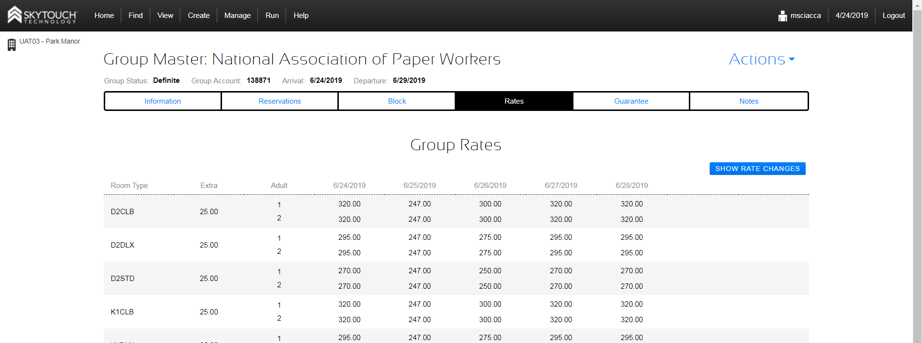 SkyTouch HOS Group Rates